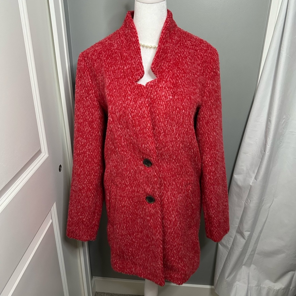 Old Navy Red Marl Herringbone Soft Jacket Size XS